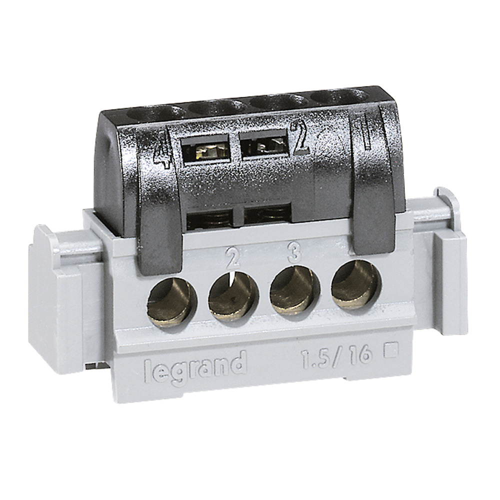 Regleta Negra Fase 4 Entradas 4850 — Legrand — Legrand