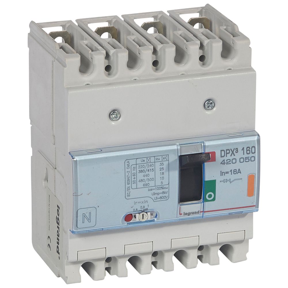 Interruptor caja moldeada 4x16A 25kA DPX3 420050 Legrand — Legrand
