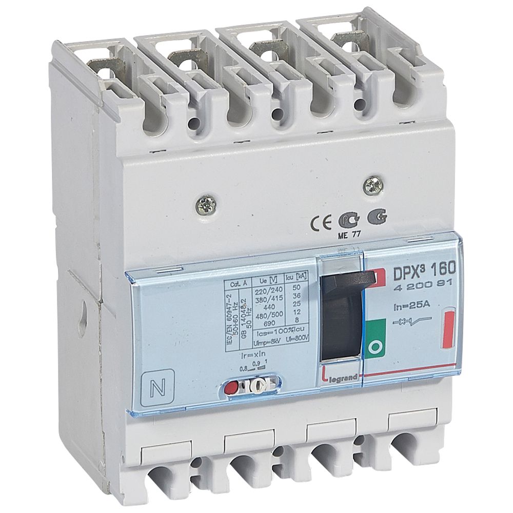 Interruptor caja moldeada 4x25A 36kA DPX3 420091 Legrand — Legrand