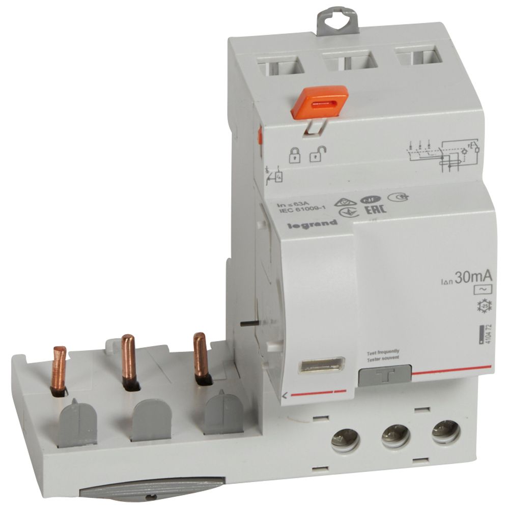Bloque DX3 Diferencialtripolar Adaptable para Interruptores Automaticos 1 Modulo/polo 410472 — Legrand — Legrand