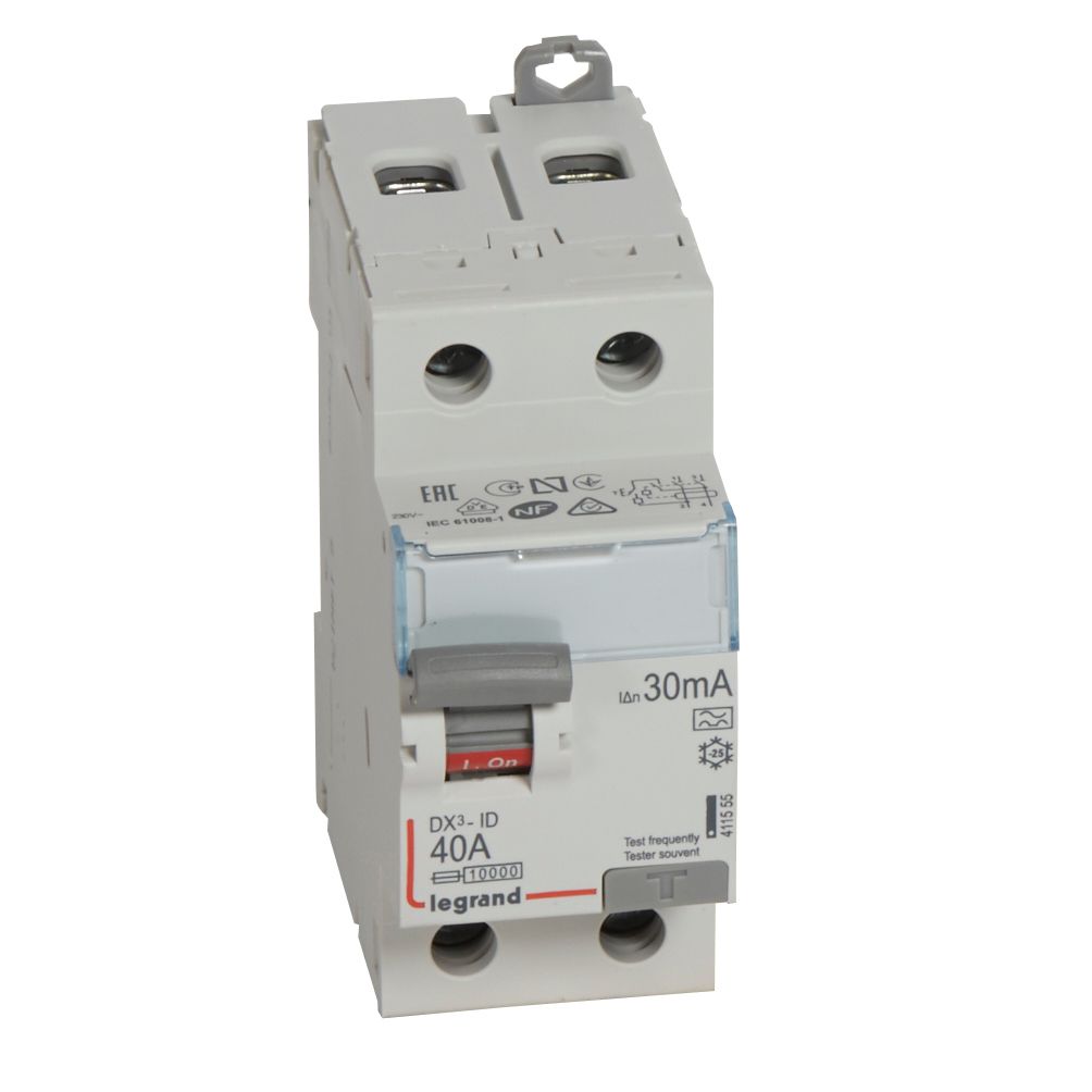 Interruptor Diferencial Bipolar 40A Tipo a 411555 — Legrand — Legrand