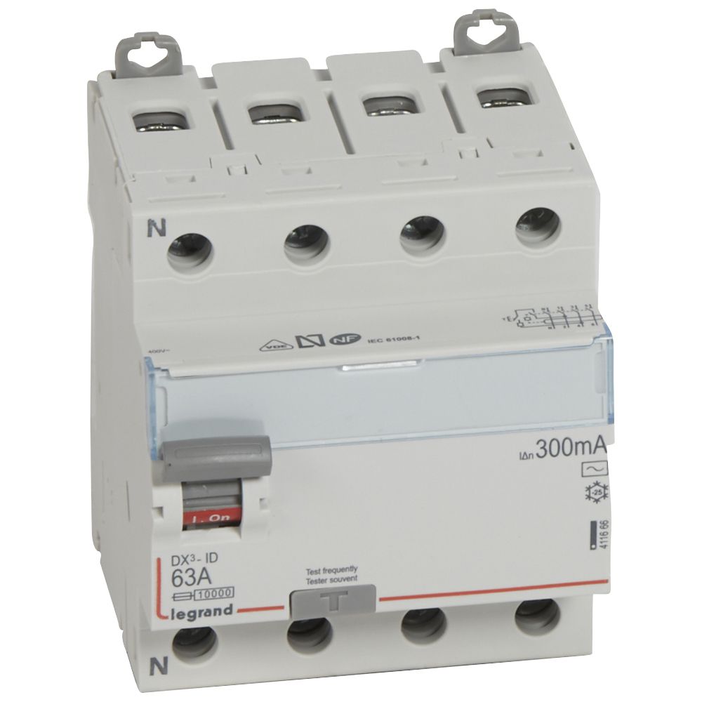 Interruptor DX3 Diferencial Tipo AC Tetrapolar 411666 — Legrand — Legrand