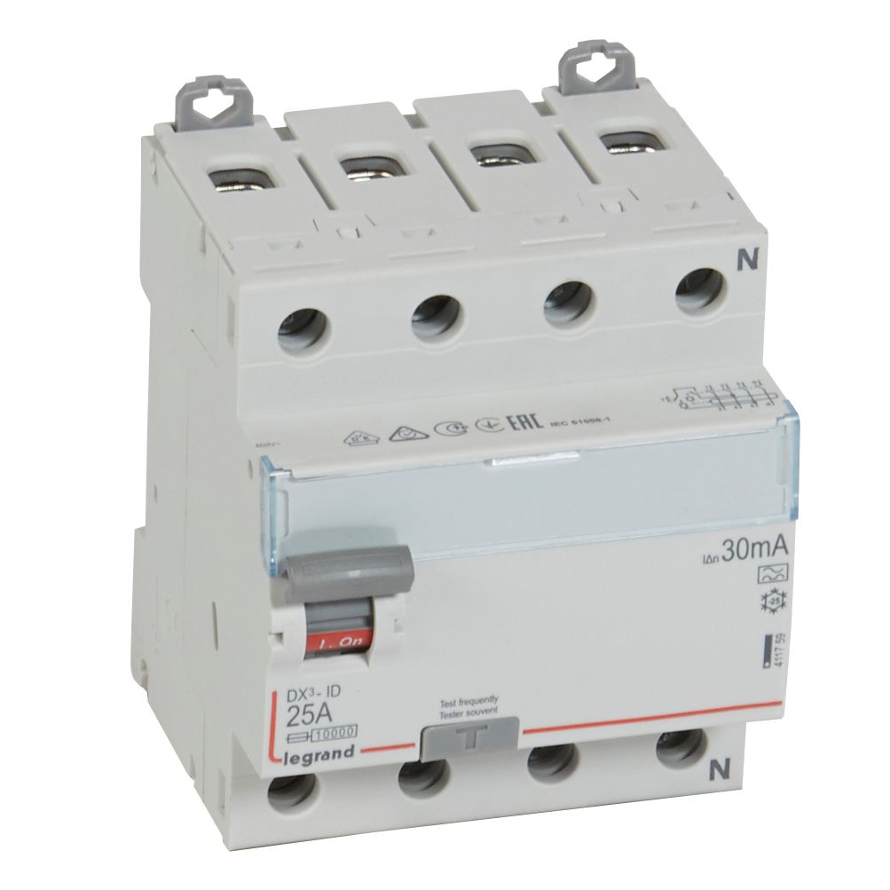 Interruptor DIFERENCIAL 4x 25A 30mA TIPO A 411759 Legrand — Legrand