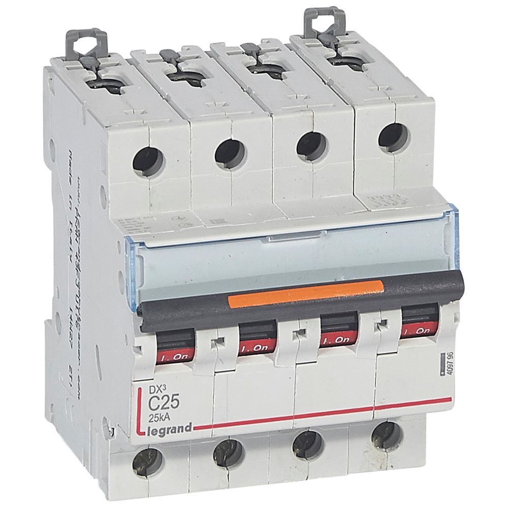 Interruptor automático 4P 25kA curva C DX3 409796 Legrand — Legrand