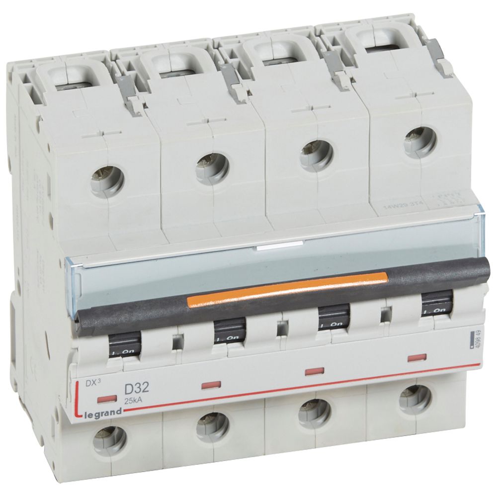 Interruptor automático 4P 25kA curva D DX3 409849 Legrand — Legrand