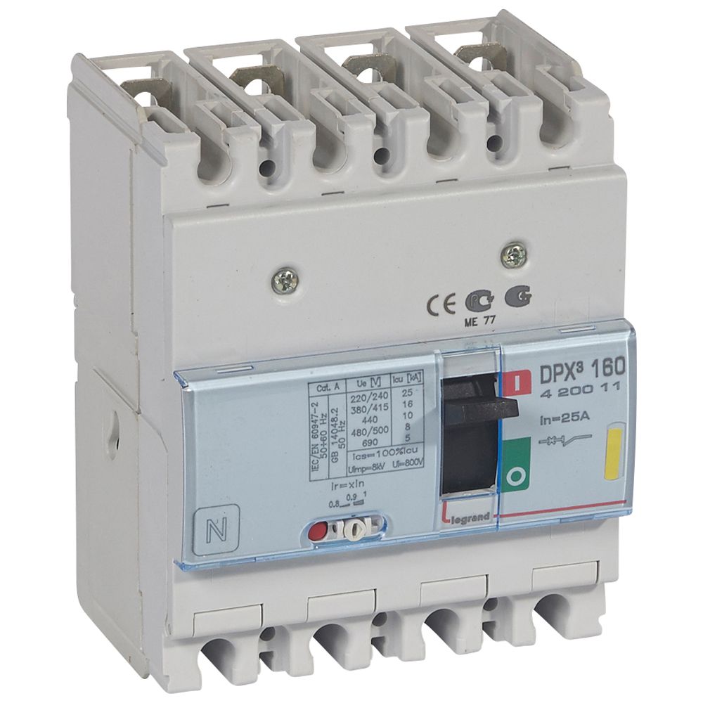 Interruptor caja moldeada 4x25A 16kA DPX3 420011 Legrand — Legrand
