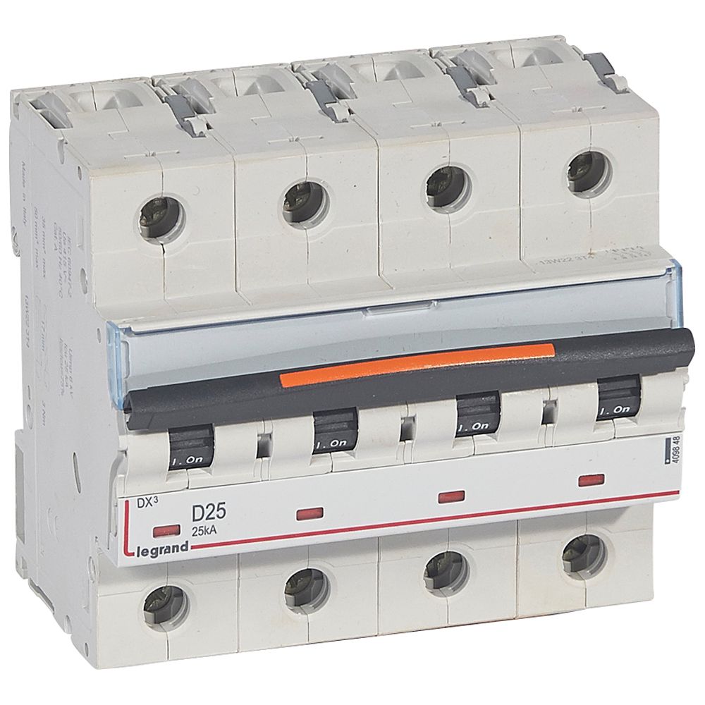 Interruptor automático 4P 25kA curva D DX3 409848 Legrand — Legrand