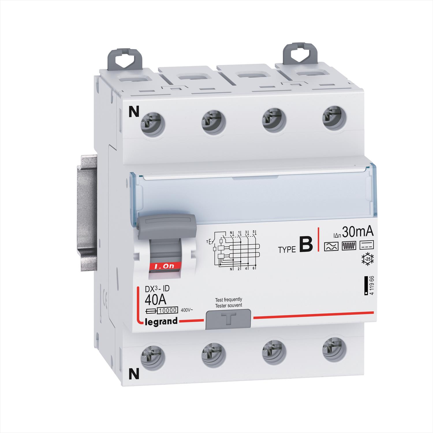 Interruptor Diferencial Dx- 4P 230V 40A Tipob 30mA 411966 — Legrand — Legrand