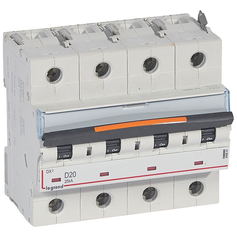 Interruptor automático 4P 25kA curva D DX3 409847 Legrand — Legrand