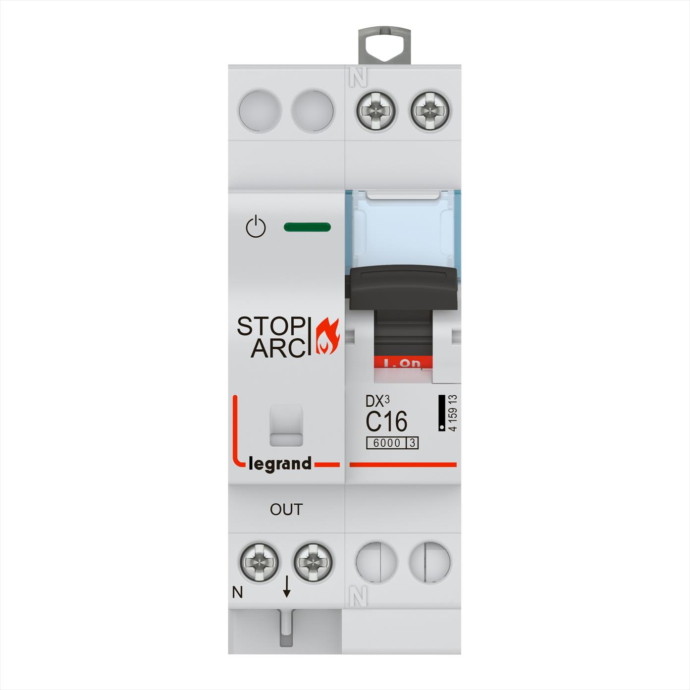 Interruptor DX3/STOP Arc 1P+N 16A/6kA 415913 — Legrand — Legrand