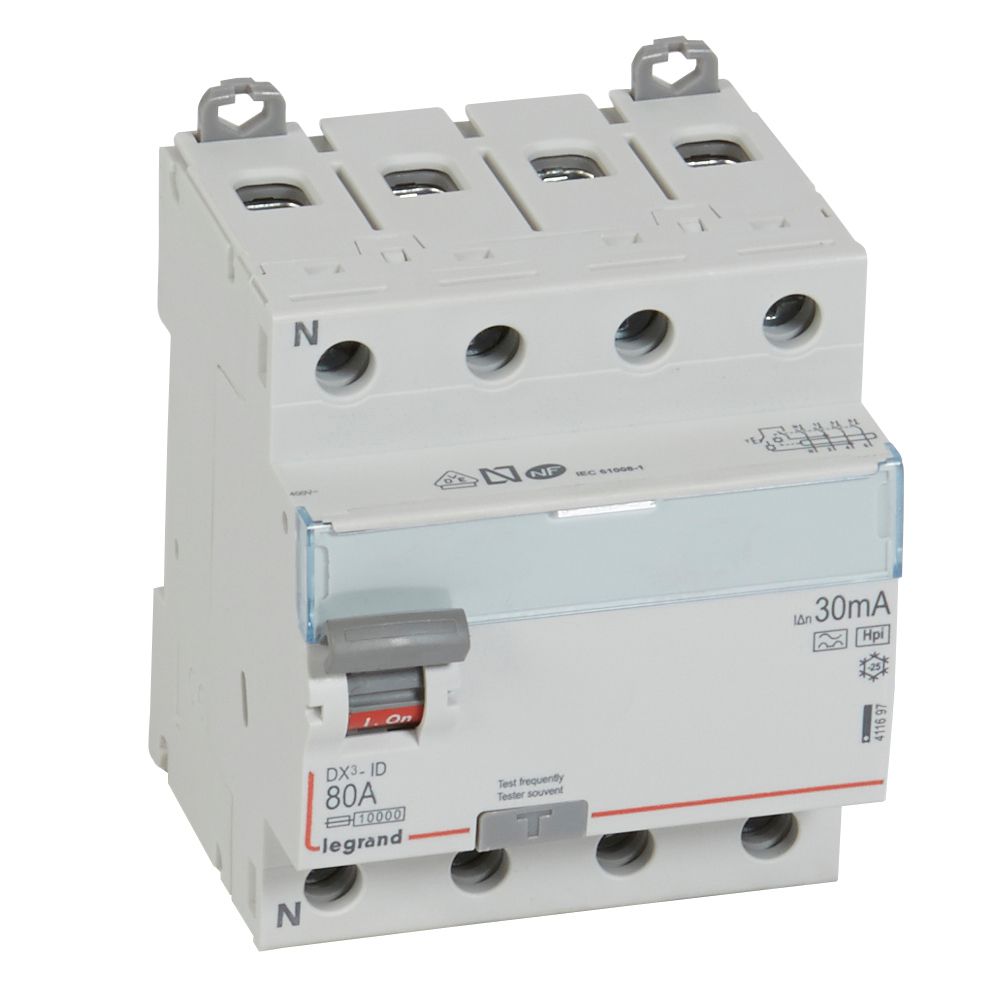 Interruptor Diferencial 4x80A 30mA Hpi 411697 — Legrand — Legrand