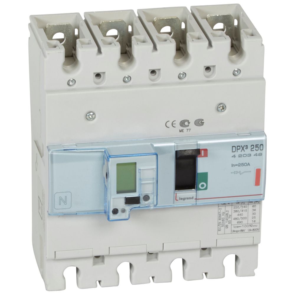 Interruptor caja moldeada 4x250A 36kA 420349 Legrand — Legrand