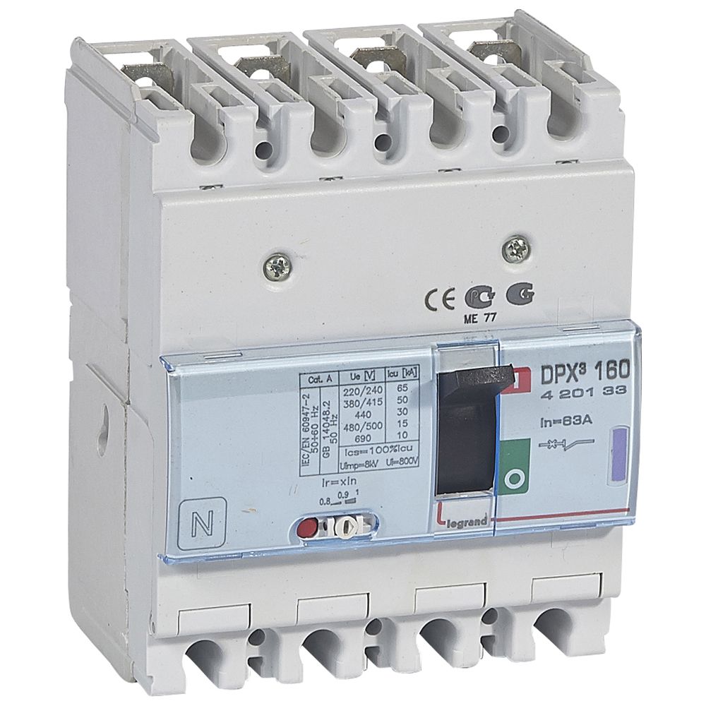 Interruptor caja moldeada 4x63A 50kA DPX3 420133 Legrand — Legrand