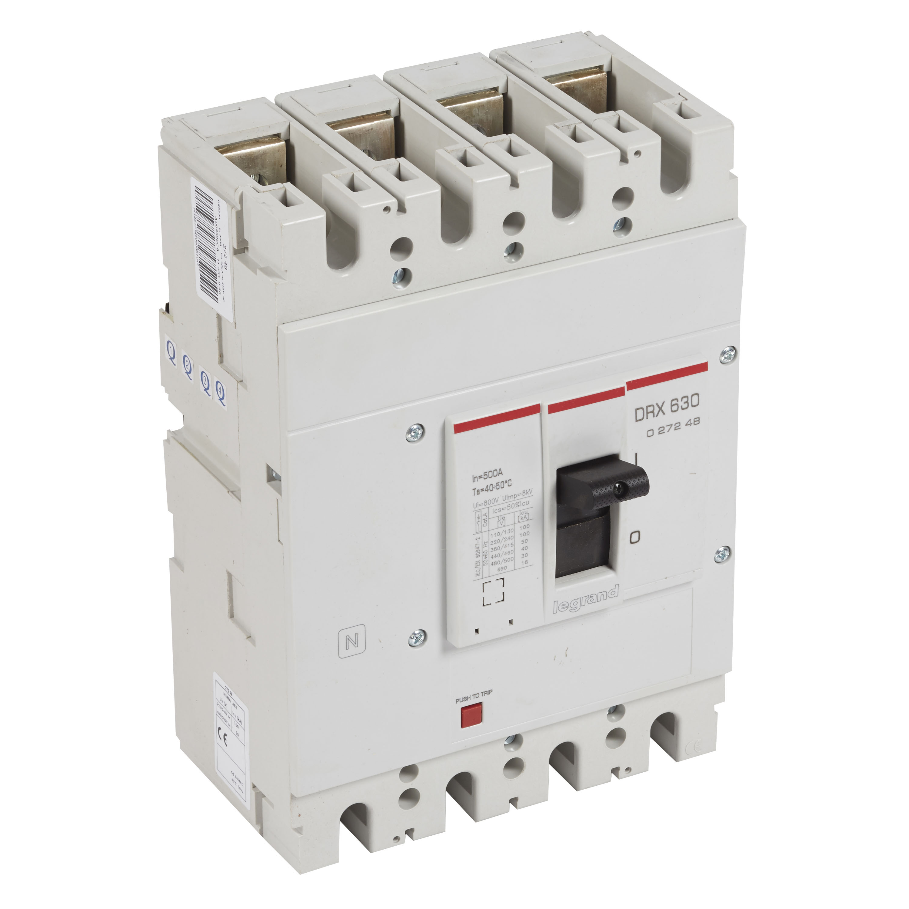 Interruptor caja moldeada 4x500A 50kA DRX 27248 Legrand — Legrand