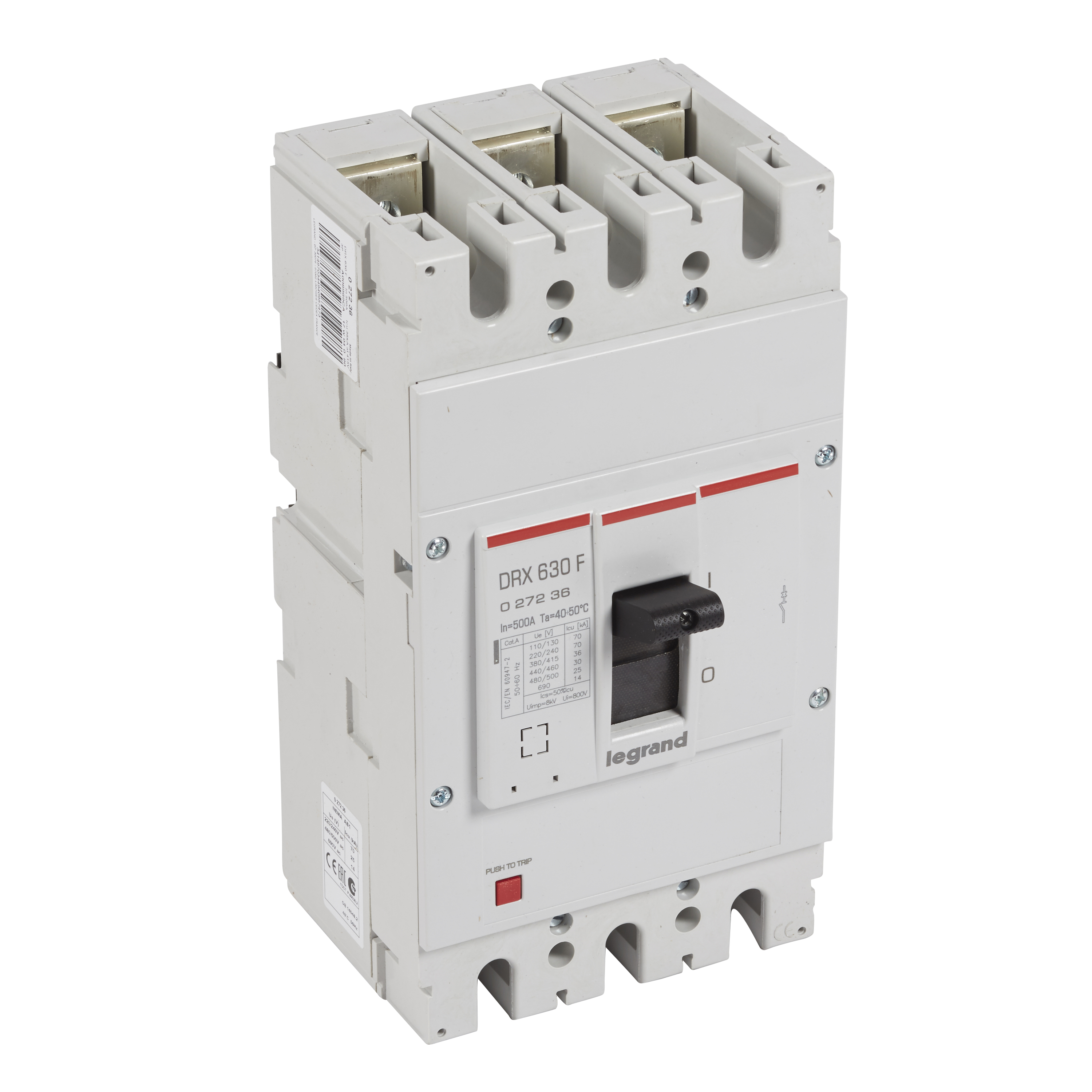 Interruptor caja moldeada 500A 415V 36kA DRX — Fijo (sin regulación) 27236 Legrand — Legrand