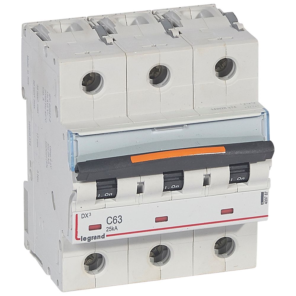 Interruptor automático 3P 25kA curva C DX3 409787 Legrand — Legrand
