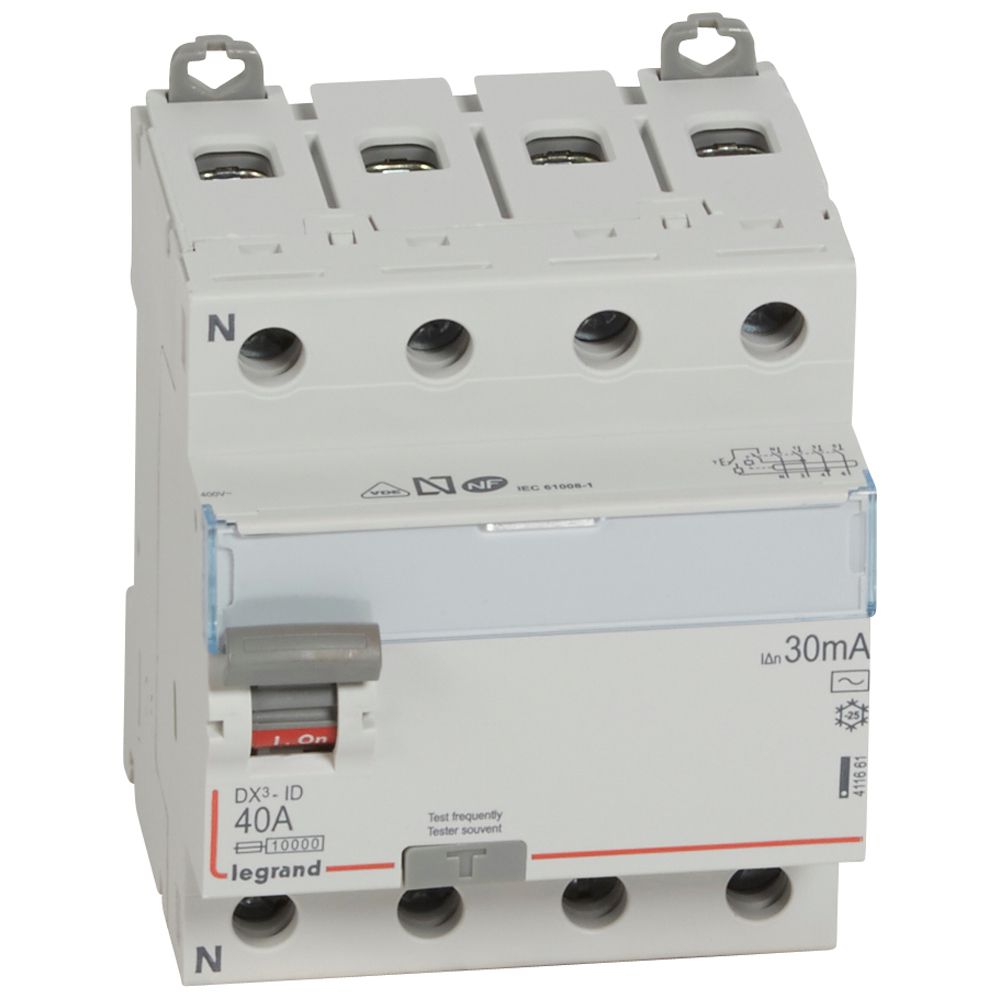 Interruptor DX3 Diferencial Tipo AC Tetrapolar 411661 — Legrand — Legrand