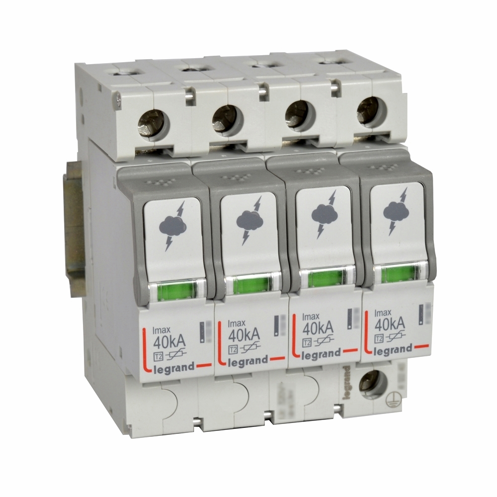 Limitador Sobretension Lexic Sobrepuestor T2 40kA 3P440V+SD 412233 — Legrand — Legrand