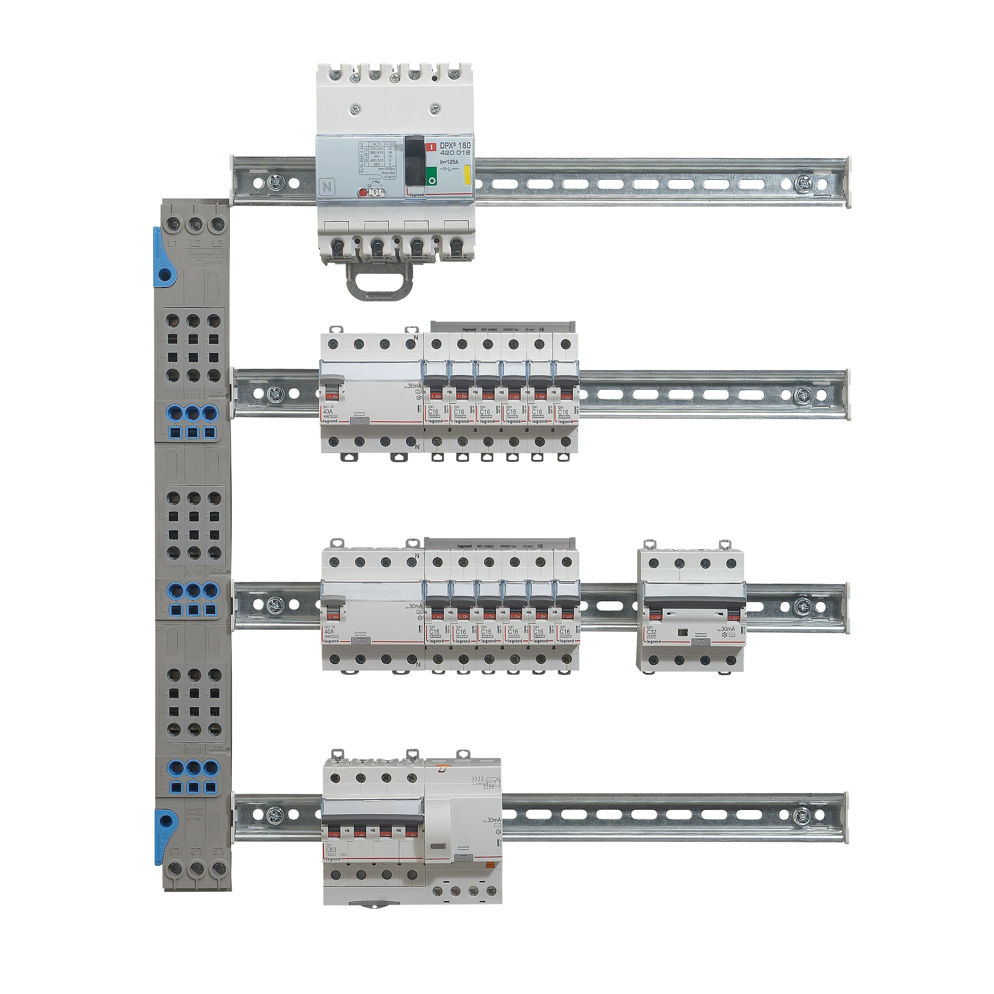 Repartidor Vertical Tetrapolar 125A 4R 405034 — Legrand — Legrand