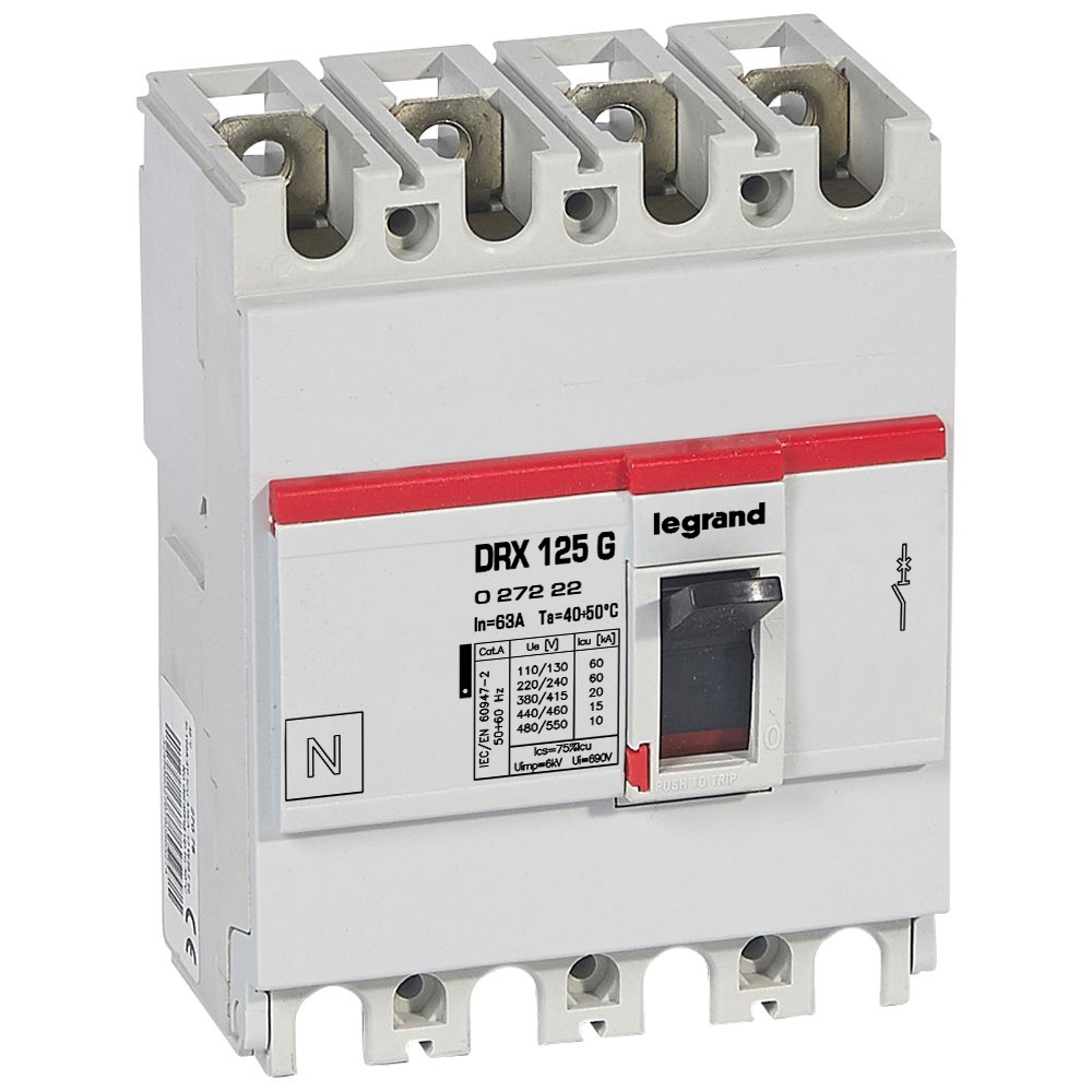 Interruptor caja moldeada 4x63A 20kA DRX 27222 Legrand — Legrand