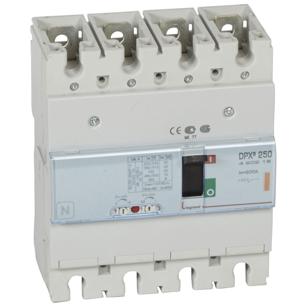 Interruptor caja moldeada 4x200A 25kA DPX3 420218 Legrand — Legrand