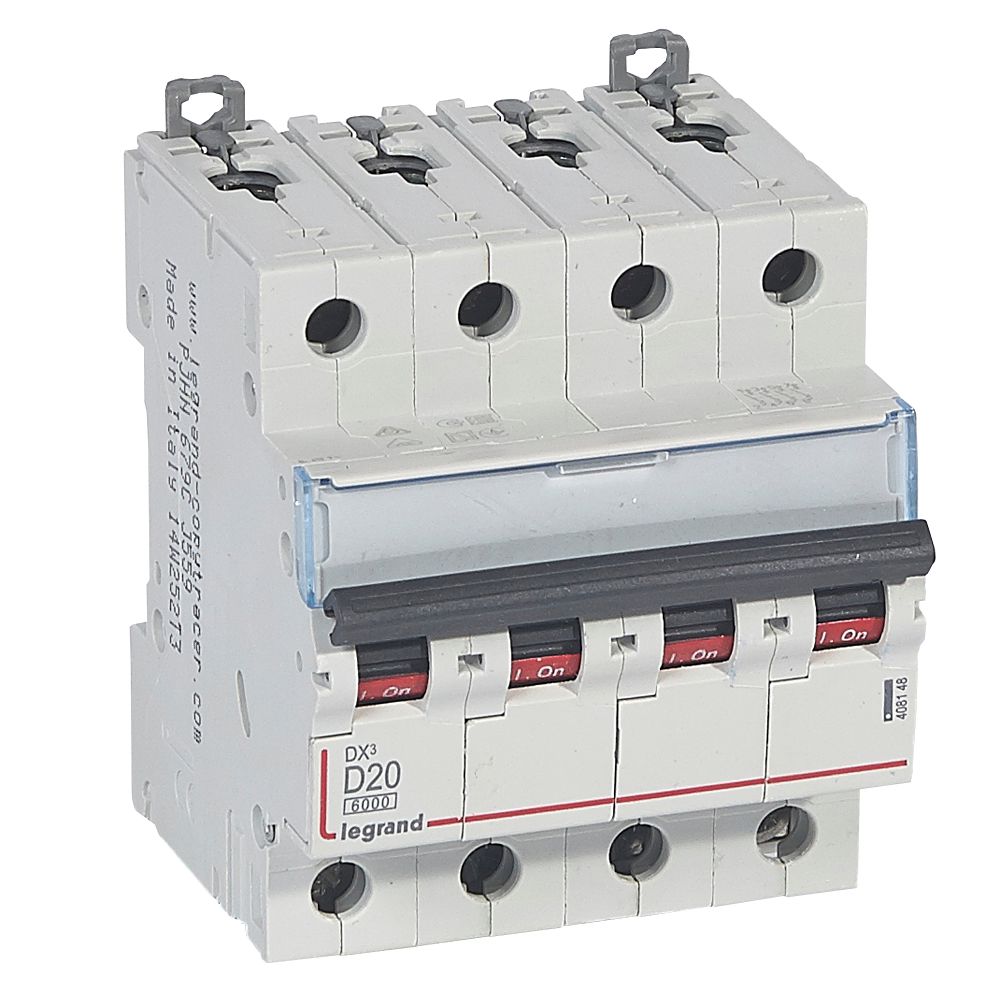 Interruptor automático 4P 10kA curva D DX3 408148 Legrand — Legrand