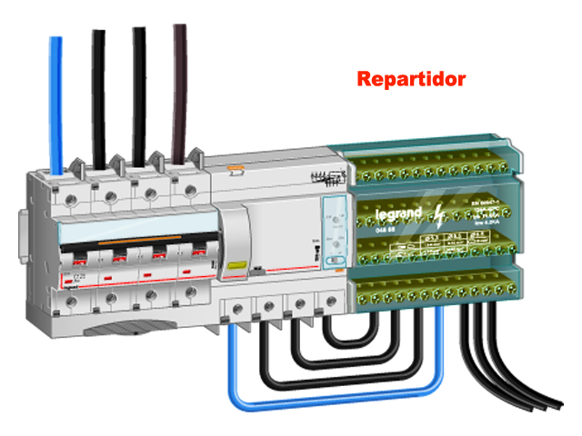 Repartidor Tetrapolar 125A 4886 — Legrand — Legrand