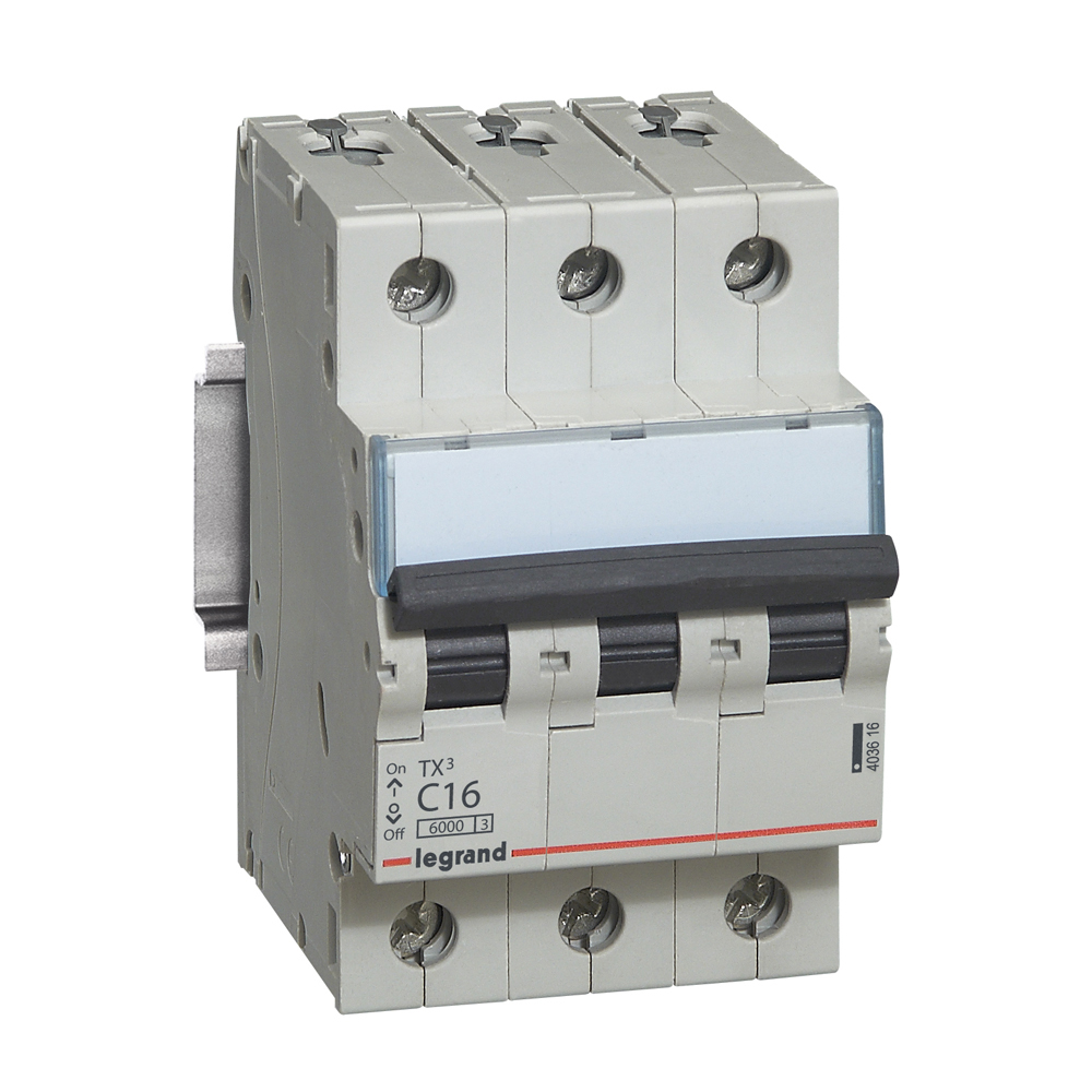 Interruptor automático 3x16A curva C TX3 403616 Legrand — Legrand