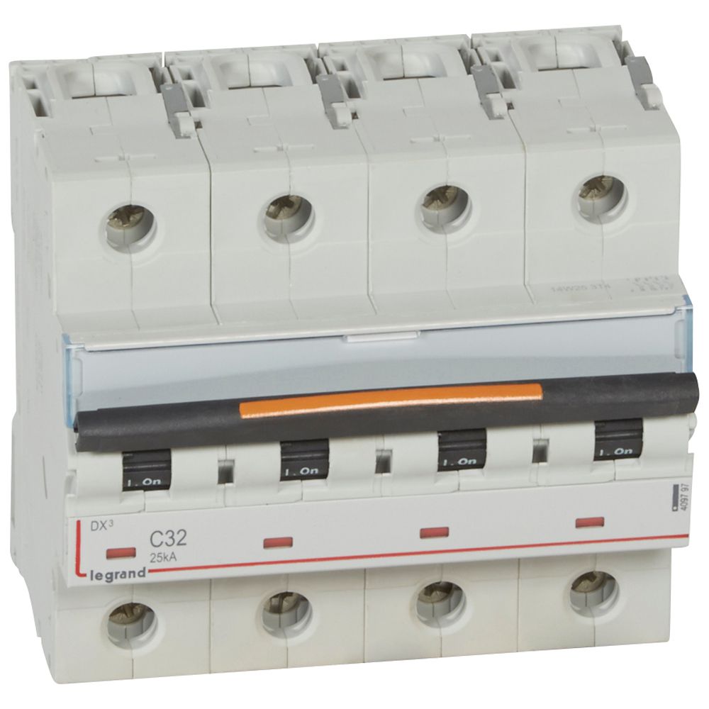 Interruptor automático 4P 25kA curva C DX3 409797 Legrand — Legrand
