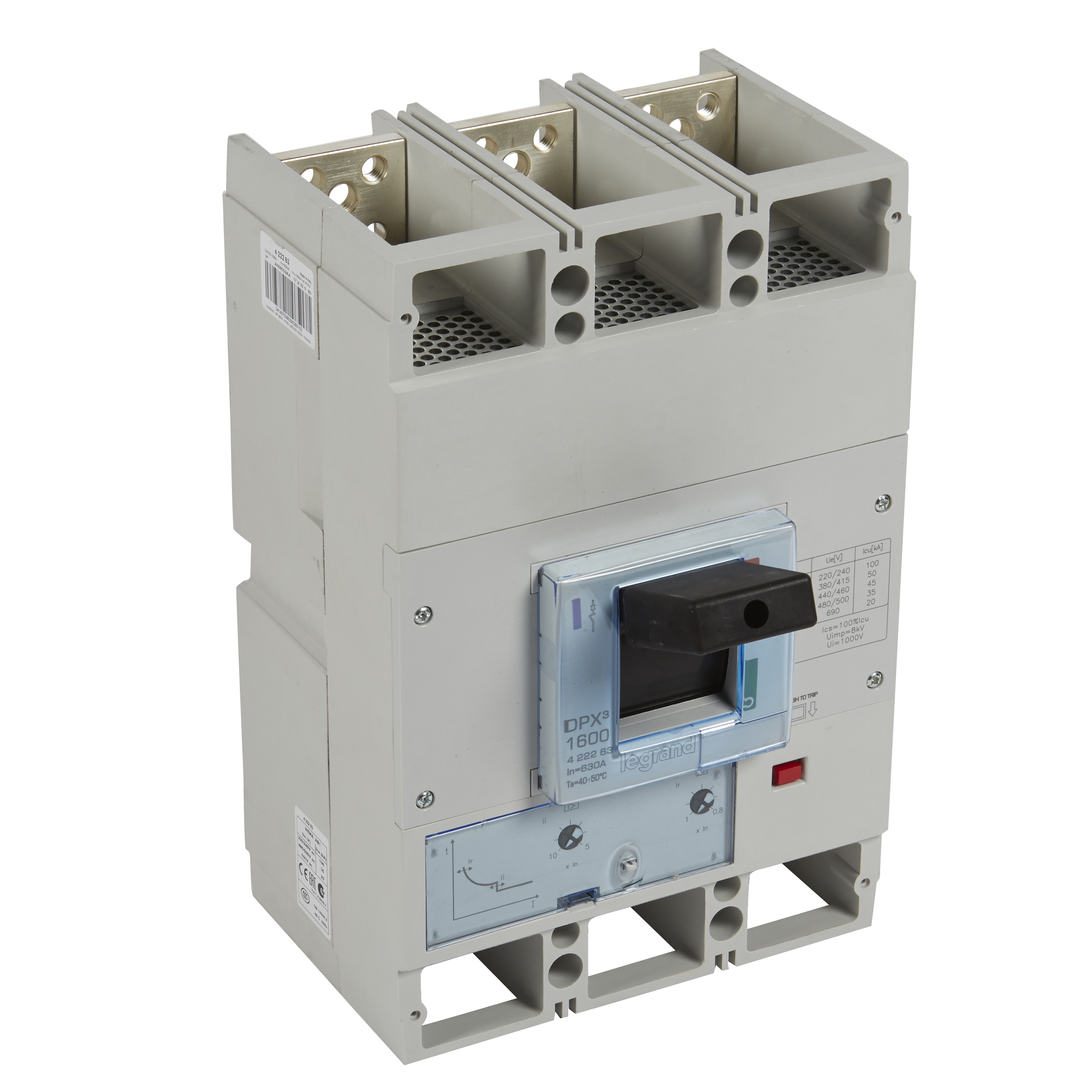 Interruptor caja moldeada 3x630A 400V 50kA DPX3 422263 Legrand — Legrand