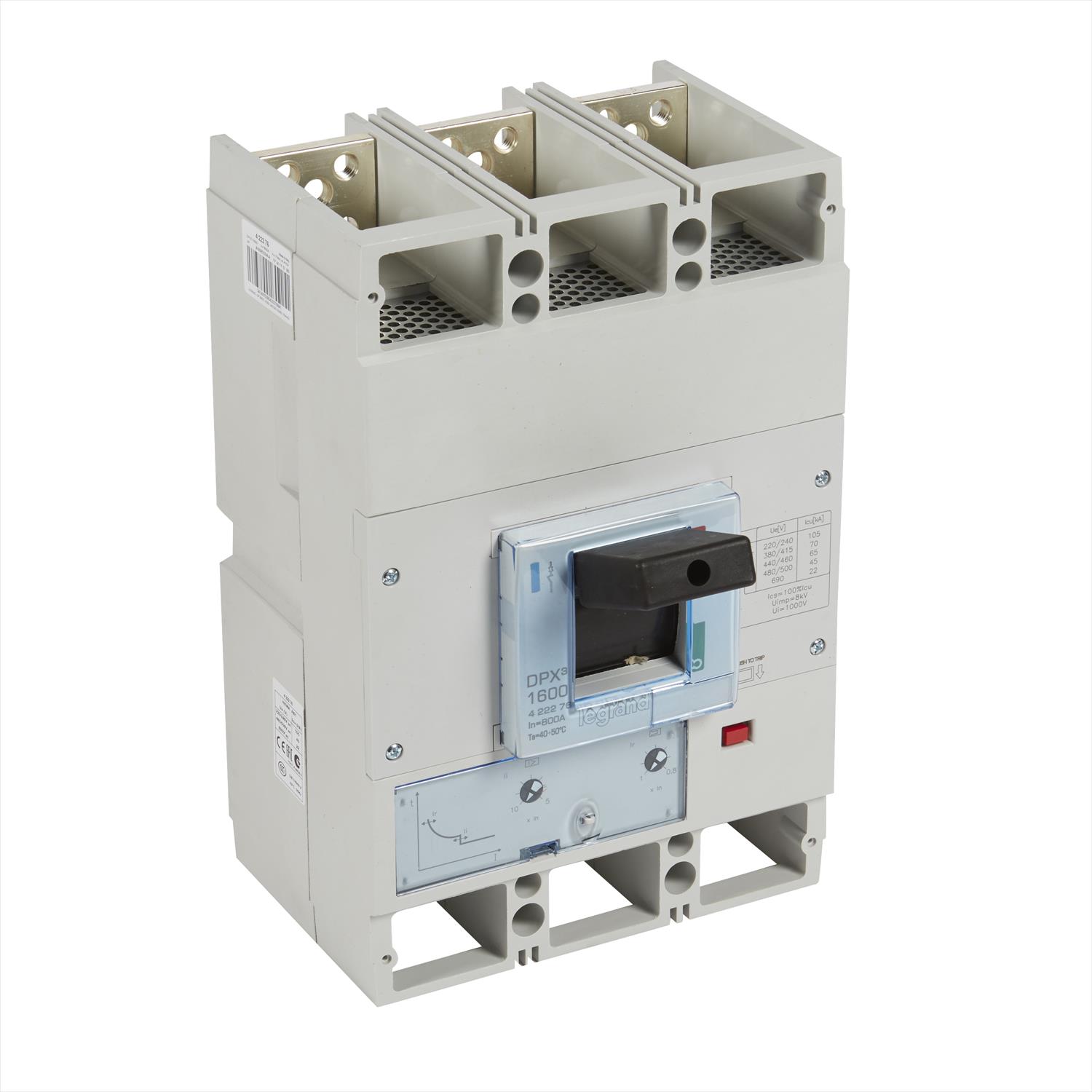 Interruptor caja moldeada 3x800A 400V 70kA DPX3 422276 Legrand — Legrand