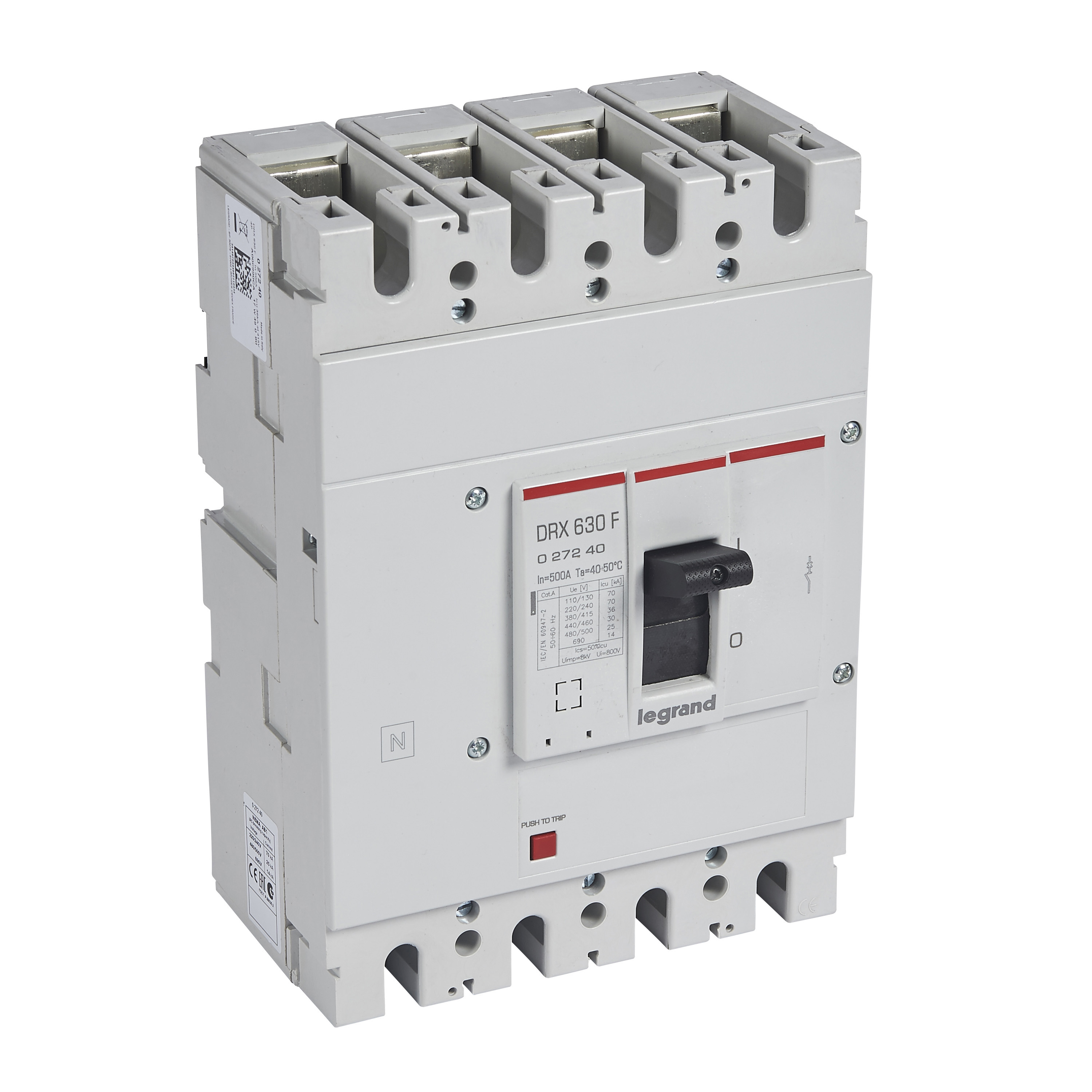 Interruptor caja moldeada 4x500A 36kA DRX 27240 Legrand — Legrand