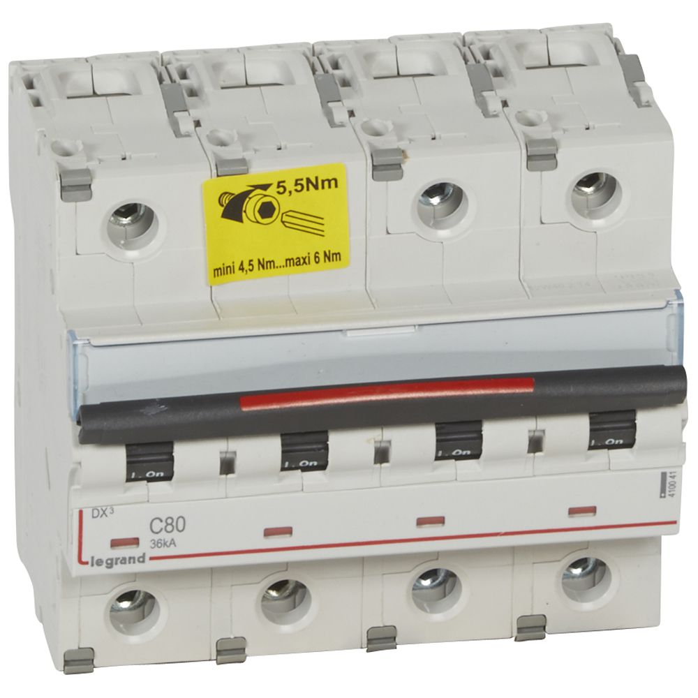 Interruptor automático 4P 36kA curva C DX3 410041 Legrand — Legrand