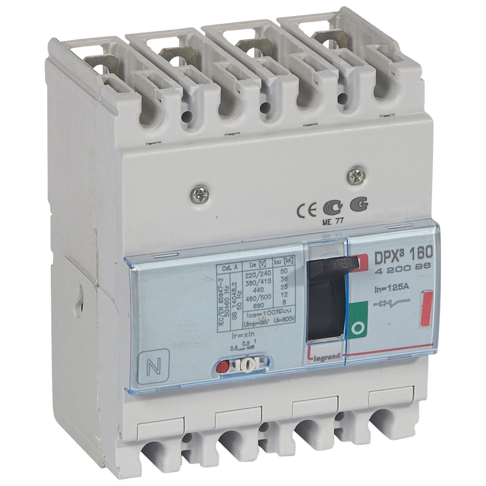 Interruptor caja moldeada 4x125A 36kA DPX3 420096 Legrand — Legrand