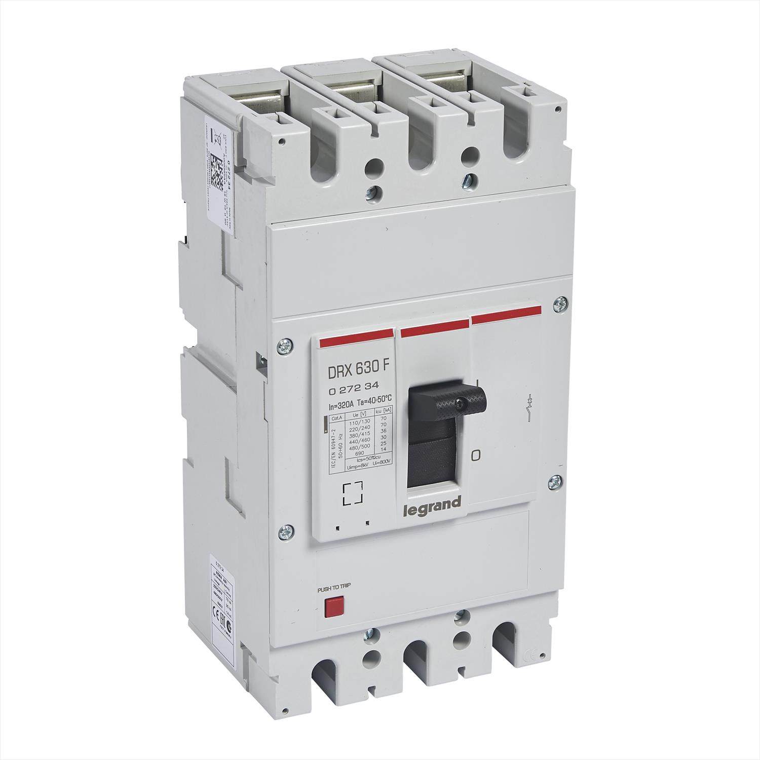 Interruptor caja moldeada 320A 415V 36kA DRX — Fijo (sin regulación) 27234 Legrand — Legrand
