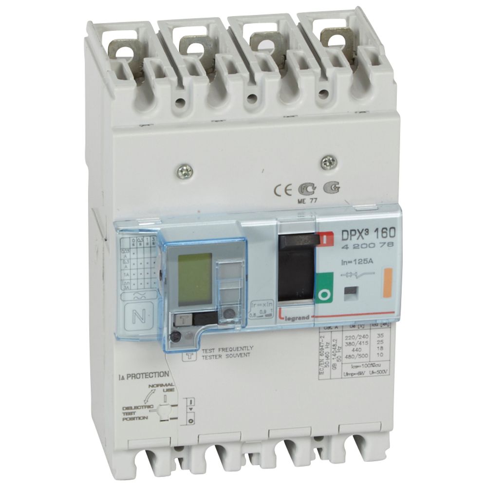 Interruptor caja moldeada 4x125A 25kA DPX3 420076 Legrand — Legrand