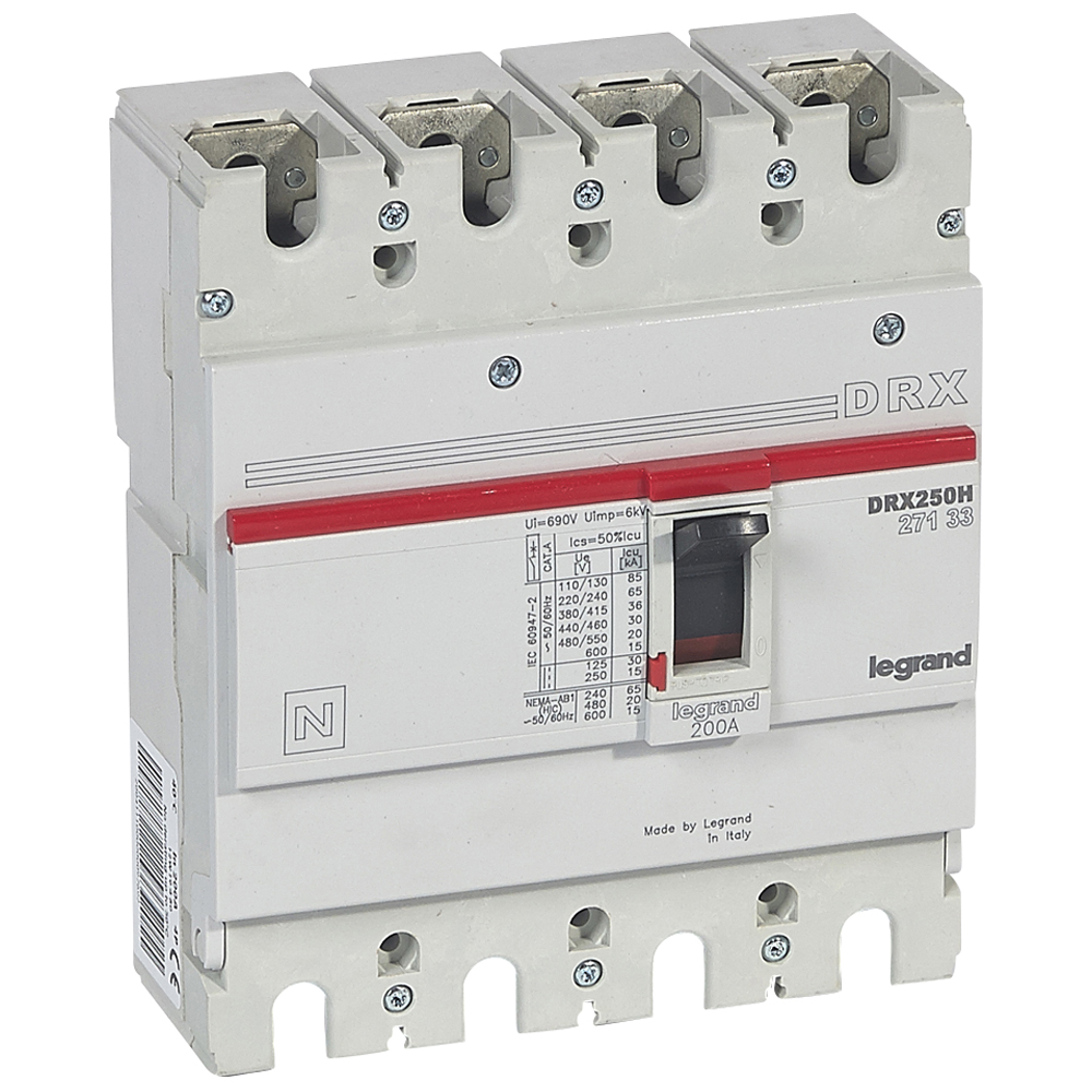 Interruptor caja moldeada 4x200A 36kA DRX 27133 Legrand — Legrand