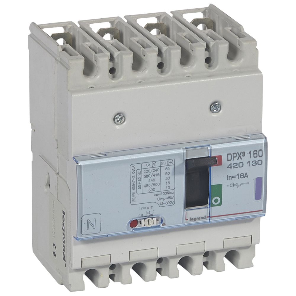 Interruptor caja moldeada 4x16A 50kA DPX3 420130 Legrand — Legrand