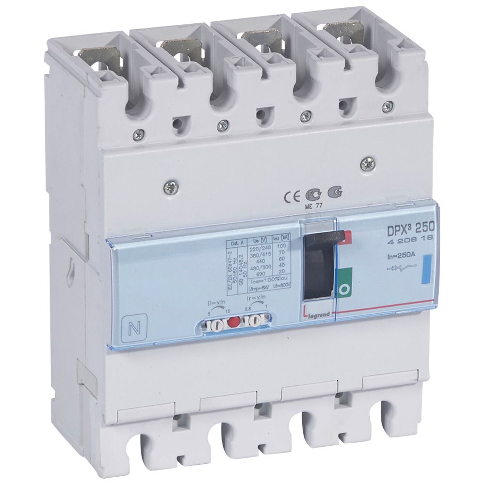 Interruptor caja moldeada 4x250A 70kA 420619 Legrand — Legrand