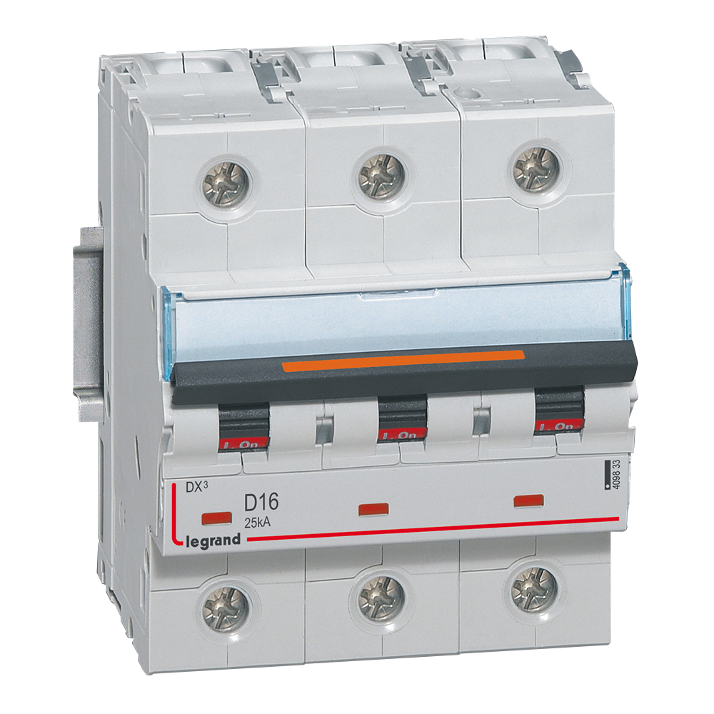 Interruptor automático 3P 25kA curva D DX3 409833 Legrand — Legrand