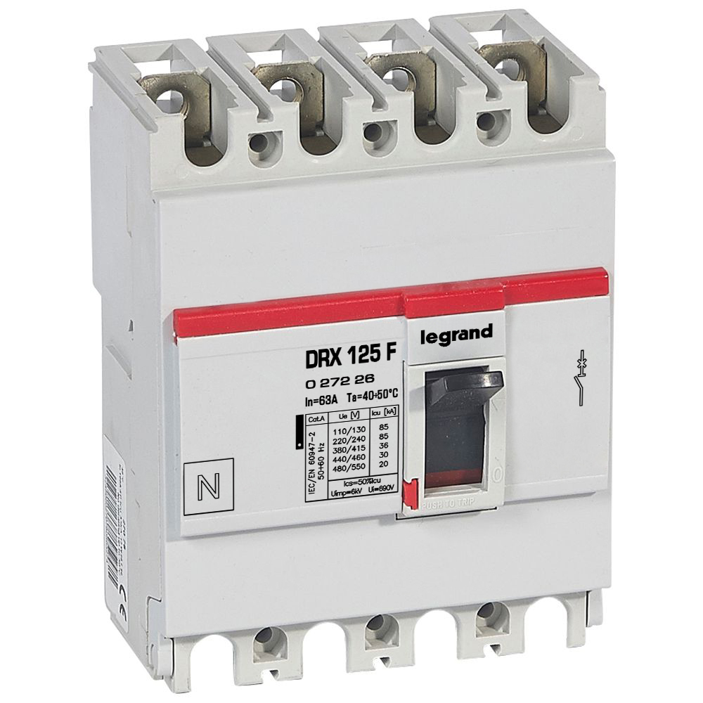 Interruptor caja moldeada 4x63A 36kA DRX 27226 Legrand — Legrand