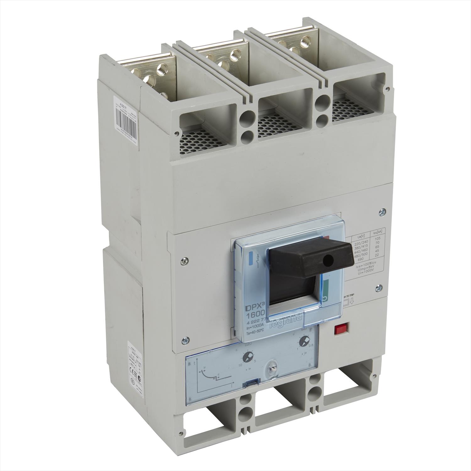 Interruptor caja moldeada 3x1000A 400V 70kA DPX3 422277 Legrand — Legrand