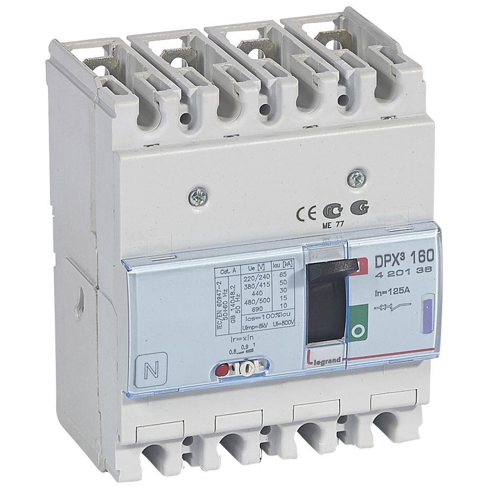 Interruptor caja moldeada 4x125A 50kA DPX3 420136 Legrand — Legrand