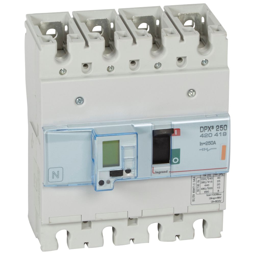 Interruptor caja moldeada 4x250A 25kA 420419 Legrand — Legrand