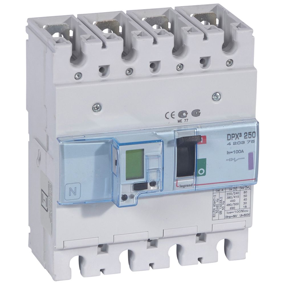 Interruptor caja moldeada 4x100A 50kA 420375 Legrand — Legrand