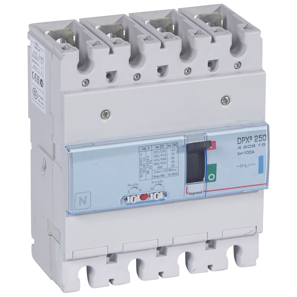 Interruptor caja moldeada 4x100A 70kA 420615 Legrand — Legrand
