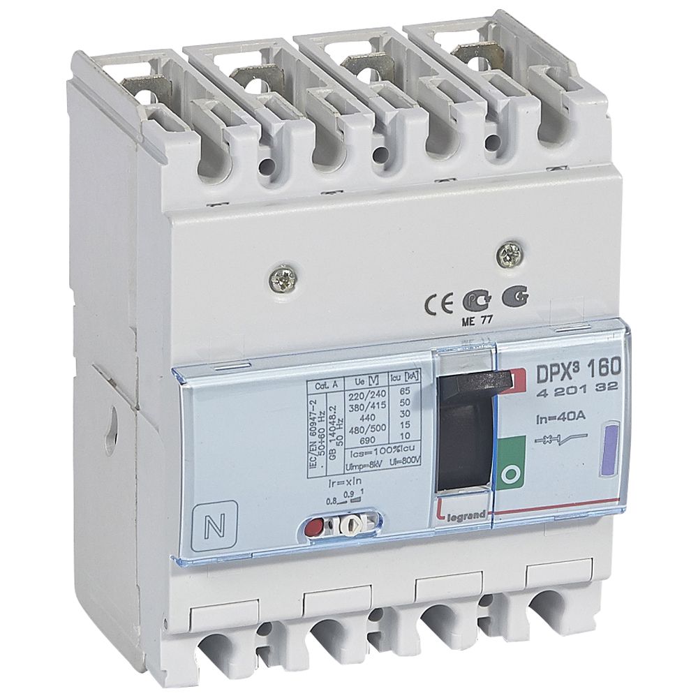 Interruptor caja moldeada 4x40A 50kA DPX3 420132 Legrand — Legrand