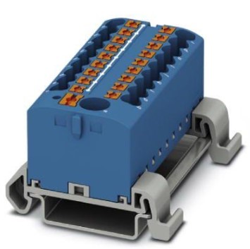 Repartidor Horizontal 19/CONEXIONES 24A 56x45x31mm Azul Conexion/push-in (0,14 a 4mm²) 3273244 — Phoenix Contact — Phoenix Contact