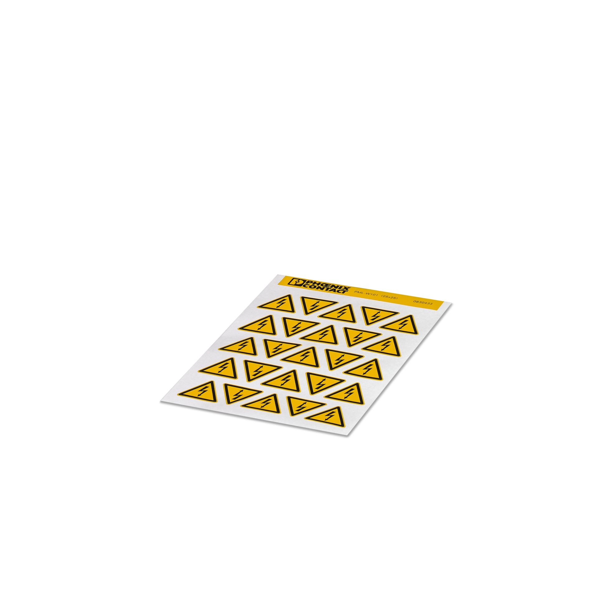 Placa Aviso Codo Amarillo Negro Diametro 0mm S.u 25x25mm 830433 — Phoenix Contact — Phoenix Contact