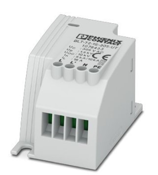Supresor Para Luminaria LED 100-230VAC 16A Clase Aislamiento(tierra)(l-n/l-t/n-t) Con Indicador de Estado 1078433 — Phoenix Contact — Phoenix Contact